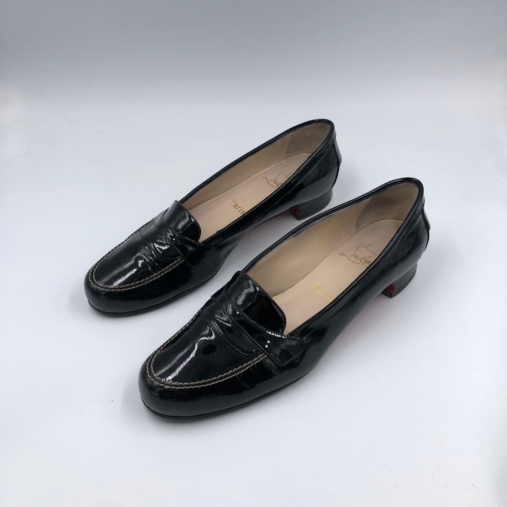 Christian Louboutin Patent Black Loafers - Picture 4 of 7